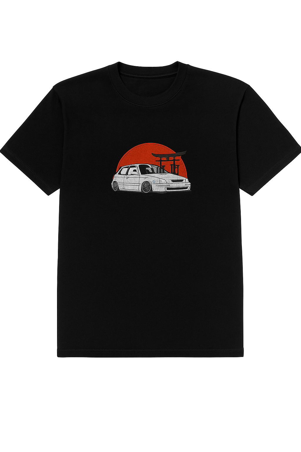 Oversized JDM Car Embroidered T-Shirt – 240 GSM"